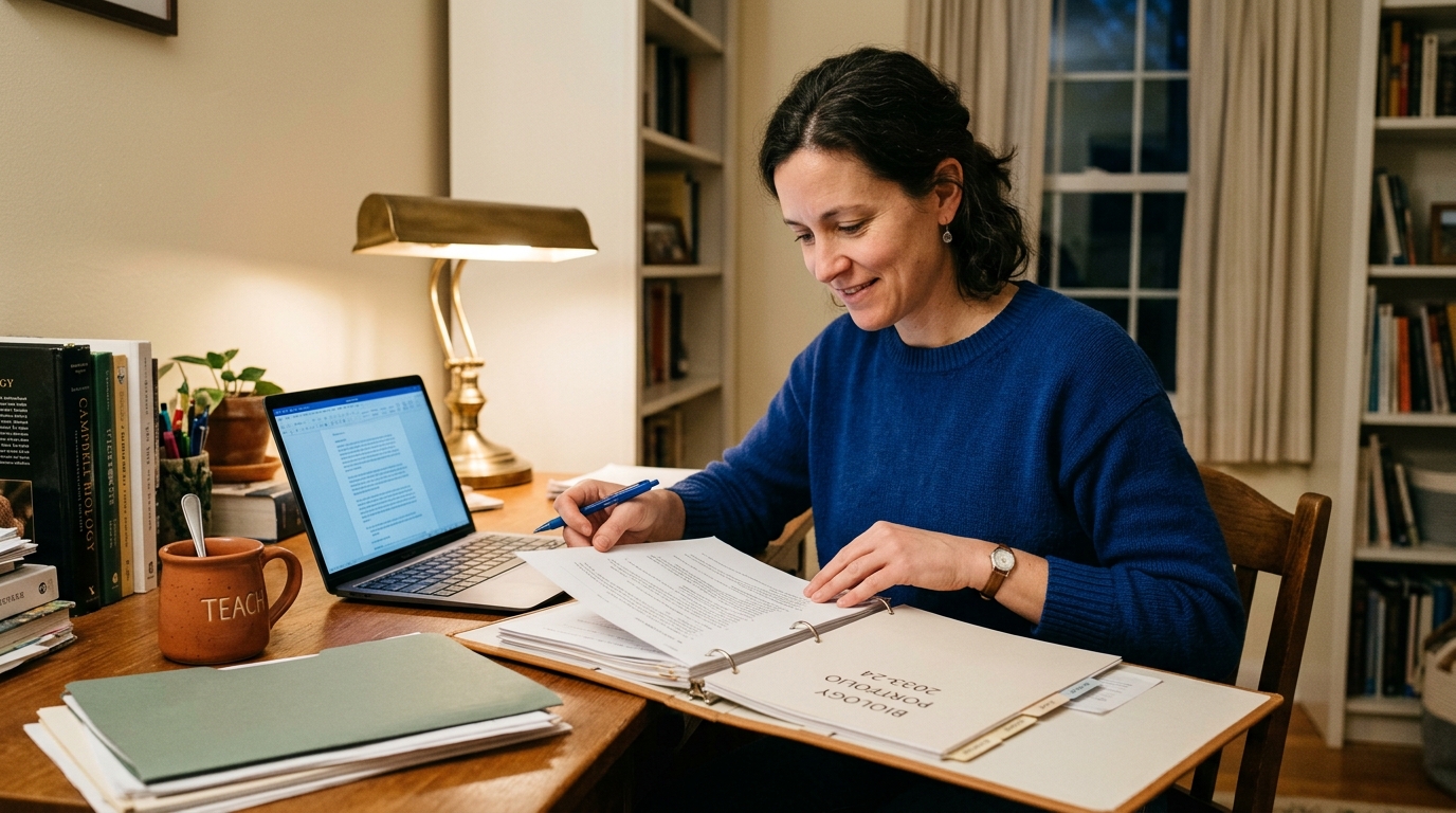 Building a professional portfolio for a job change, not just tenure